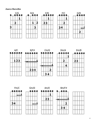 4 
Juarez Barcellos C/G D/A E/B F/C G/D 
A/E B/F# Cm/G Dm/A Em/B 
Fm/C Gm/D Am/E Bm/F# 
 