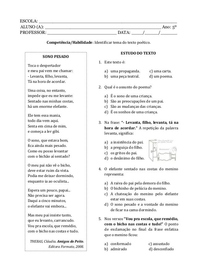 Caderno de atividade - 5º ano - Programa Primeiros Saberes 