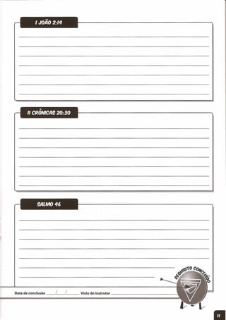 Data de conclusão __ L__ L Visto do instrutor _
 