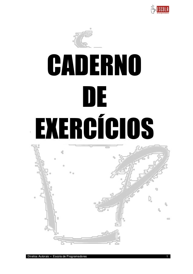 Resultado de imagem para CADERNO DE EXERCÍCIOS