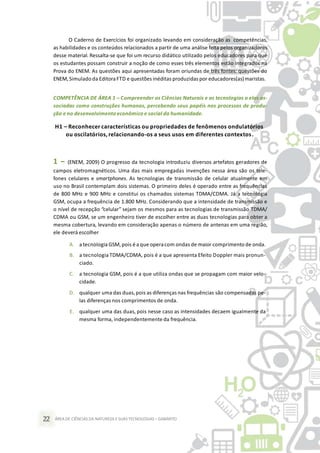 Caderno de exercícios de ciências da natureza e suas tecnologias | PPTX