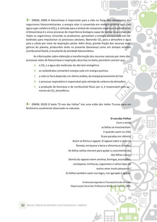 Caderno de exercícios de ciências da natureza e suas tecnologias | PPTX