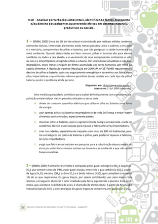 Caderno de exercícios de ciências da natureza e suas tecnologias | PPTX