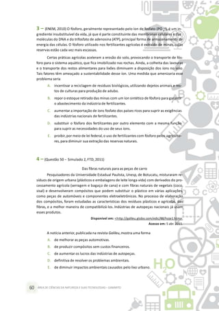 Caderno de exercícios de ciências da natureza e suas tecnologias | PPTX