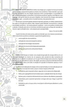 Caderno de exercícios de ciências da natureza e suas tecnologias | PPTX