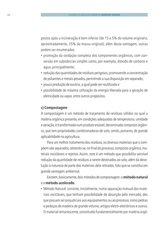 Caderno Educação Ambiental do Governo do Estado de SP - Resíduos ...