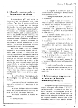 Caderno educação mst