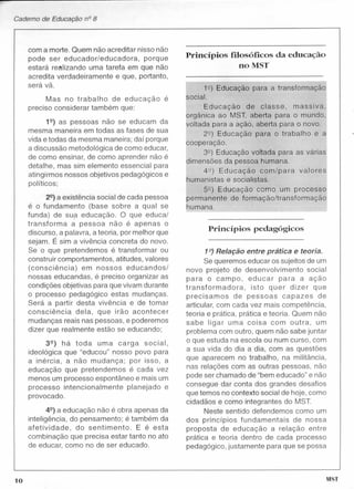 Caderno educação mst