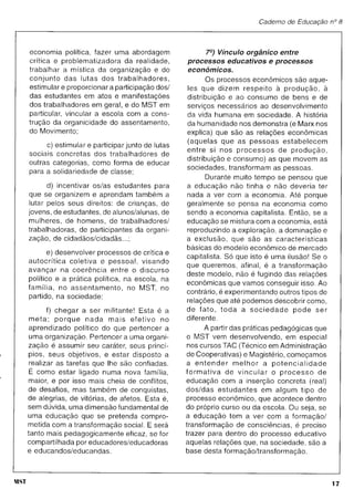 Caderno educação mst