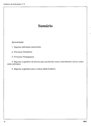 Caderno educação mst