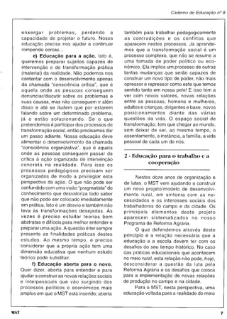 Caderno educação mst
