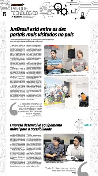 Caderno Comemorativo 1º do Parque Tecnológico da Bahia