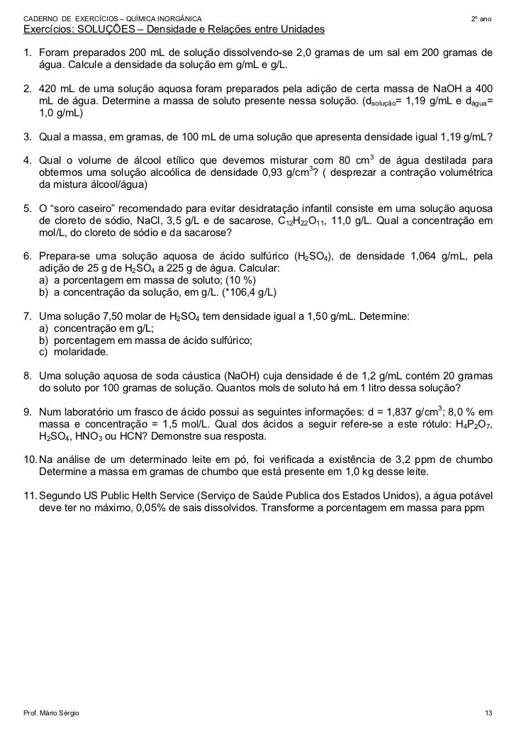Uma solucao aquosa 2 0 molar de acido cloridrico apresenta