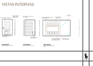 VISTAS INTERNAS:
VISTA FRONTAL
MÓVEL BARZINHO - ESC 1:50
VISTA FRONTAL
MÓVEL ESTOQUE - ESC 1:50
VISTA FRONTAL
PAREDE LATERAL DIREITA - ESC
1:50
PRATELEIRAS MDF IPÊ AMARELO
ARMA
ZENAR
VINHOS
FRIGOBAR BRASTEMP
RETRÔ PRETO
PAREDE REVESTIDA
PAPEL DE PAREDE
XADREZ VERDE
PRATELEIRA PARA ESTOCAGEM
MDF CARVALHO
FRIGOBAR BRASTEMP
RETRÔ AMARELO
PRATELEIRA EMBUTIDA NA PAREDE
MÁRMORE BEGE BAHIA
NICHOS MDF IPÊ AMARELO
PARA ROUPAS DOBRADAS
OU OUTROS OBJETOS
PARA PENDURAR
ROUPAS EM CABIDES
ESPELHO
PRATELEIRAS EM
MDF IPÊ AMARELO
 