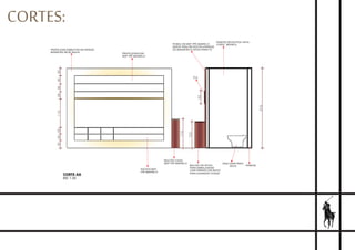 CORTES:
CORTE AA
ESC 1:50
PRATELEIRA EMBUTIDA NA PAREDE
MÁRMORE BEGE BAHIA
PRATELEIRAS EM
MDF IPÊ AMARELO
NICHOS MDF
IPÊ AMARELO
BALCÃO CAIXA
MDF IPÊ AMARELO
BALCÃO DE APOIO
PARA EMBALAGENS
COM ARMÁRIO EM BAIXO
PARA GUARDAR COISAS
PAINEL EM MDF IPÊ AMARELO
SERVE PARA REVESTIR A PAREDE
DO BANHEIRO E APOIO PARA TV.
T.V.
PAREDE REVESTIDA TINTA
CORAL BRANCA
VASO SANITÁRIO
DECA PAREDE
 