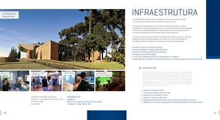 10 11
INFRAESTRUTURA
O Grupo UNINTER surpreende pela infraestrutura que possui para entregar
conhecimento às pessoas das mais diversas regiões do país.
Compõe-se de laboratórios de informática e práticas profissionais, amplos
estúdios para a produção das aulas do ensino a distância, salas de aulas equipadas
com sistema audiovisual, bibliotecas física e digital e, ainda, acompanhamento
exclusivo aos alunos com necessidades educacionais especiais.
O suporte logístico do Grupo UNINTER também é referência no Brasil. Os materiais
didáticos dos alunos são produzidos em Curitiba com o que há de melhor em
tecnologia gráfica e audiovisual e distribuídos para mais de 400 cidades.
∫ Presente em todos os estados brasileiros;
∫ 4 campi localizados na região central de Curitiba;
∫ Conta com 443 Polos de Apoio Presencial (PAP);
∫ Atuação em mais de 400 cidades;
∫ Cursos nas modalidades presencial, semipresencial e a distância;
∫ SIANEE (Serviço de Inclusão e Atendimento aos Alunos com Necessidades Educacionais Especiais).
Unidade das
Araucárias
Estúdios do Centro
de Dialógica
Switcher
INFRASTRUCTURE
UNINTER Group surprises for the infrastructure that offers to deliver knowledge
to people from different parts of the country. It counts with computer labs and
professional practices, large studios for the production distance learning classes,
classrooms equipped with audiovisual system, physical and digital libraries, and
also offers support to students with special educational needs. UNINTER Group’s
logistical support is also a reference in Brazil. Students’ educational materials
are produced in Curitiba with what’s best in graphic and audiovisual technology
and are distributed to more than 400 cities.
∫ Present in all Brazilian states;
∫ 4 campuses located in central Curitiba;
∫ 443 Face-to-face Support Centers;
∫ Expertise in more than 400 cities;
∫ Presence-based Education, Semi-Distance Learning and Distance Learning;
∫ SIANEE Service (Inclusion and Support for Students with Special Educational Needs).
UNIDADE ARAUCÁRIAS [Estúdios]
Rod. BR 277 (Curitiba-Ponta Grossa), 891
CEP 82015-000
Curitiba/PR
ARAUCÁRIAS UNIT
[Studios]
891 BR 277 Highway (Curitiba-Ponta Grossa)
Curitiba, PR, Brazil 82015-000
Ilhas de Edição Estúdios com
Tecnologia TriCaster
 