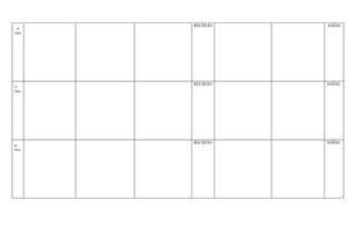 RECREIO   SAÍDA
 4ª
feira




        RECREIO   SAÍDA
5ª
feira




        RECREIO   SAÍDA
6ª
feira
 