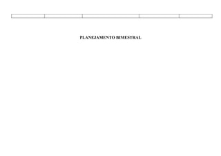 PLANEJAMENTO BIMESTRAL
 