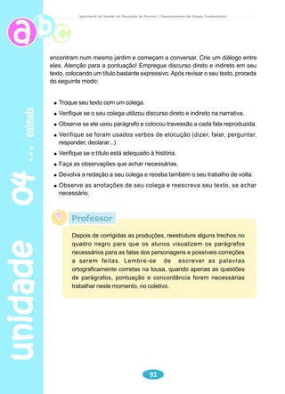 unidade 02 
73 
pipa 
Secretaria de Estado da Educação do Paraná / Departamento de Ensino Fundamental 
Uma regra prática para regular o estirante consiste em pendurá-lo e regular 
de modo que a superfície “D” forme um ângulo de aproximadamente 30º, como 
se vê na ilustração anterior. Esta regulagem é aproximada, pois a definitiva será 
feita no momento de empinar. Estique a linha até chegar a um ponto que 
esteja a dois dedos de distância (3 cm) da extremidade vertical e horizontal 
e dê um nó, fazendo o ângulo do estirante. A linha para empinar deve ser 
amarrada neste ângulo 
03. Cole a armação sobre o 
papel, mas deixe uma 
extremidade de fora, a menor. 
06. Todas as extremidades 
foram cortadas? Muito bem, 
agora é só começar a colar 
sem se lambuzar. 
02. Passe a linha em todas as 
pontas da armação. 
05. Em cada extremidade dê 
dois cortes e pode preparar a 
cola, logo será usada. 
01. Amarre as varetas menores 
na maior... 
04. Corte o papel um pouco 
maior que a armação, essa 
margem servirá para a colagem 
 