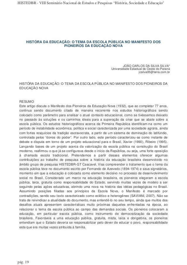 Artigo pedagogia