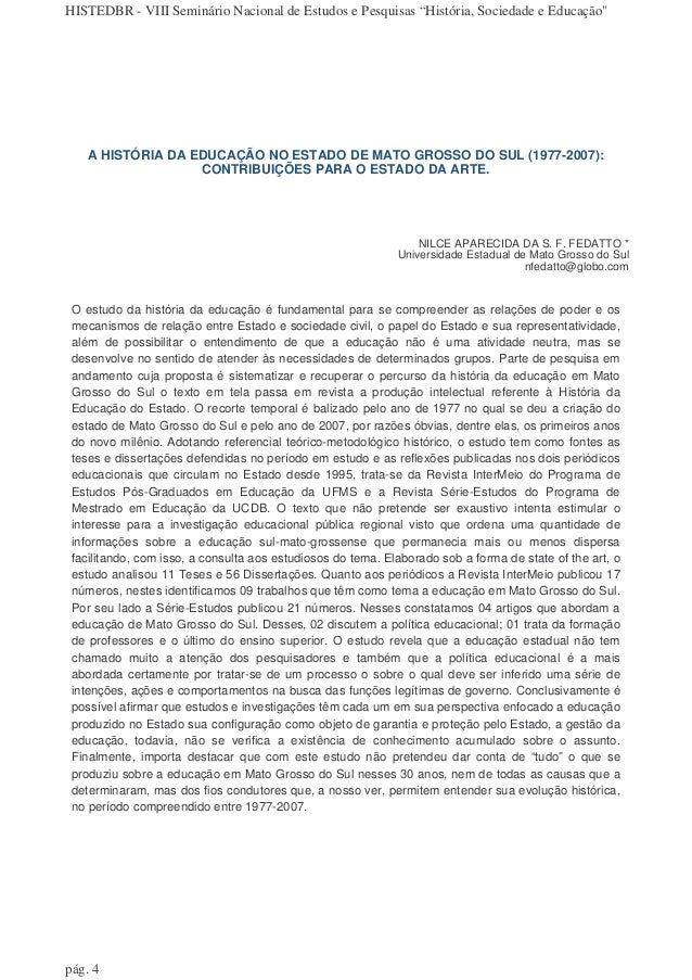 Artigo pedagogia