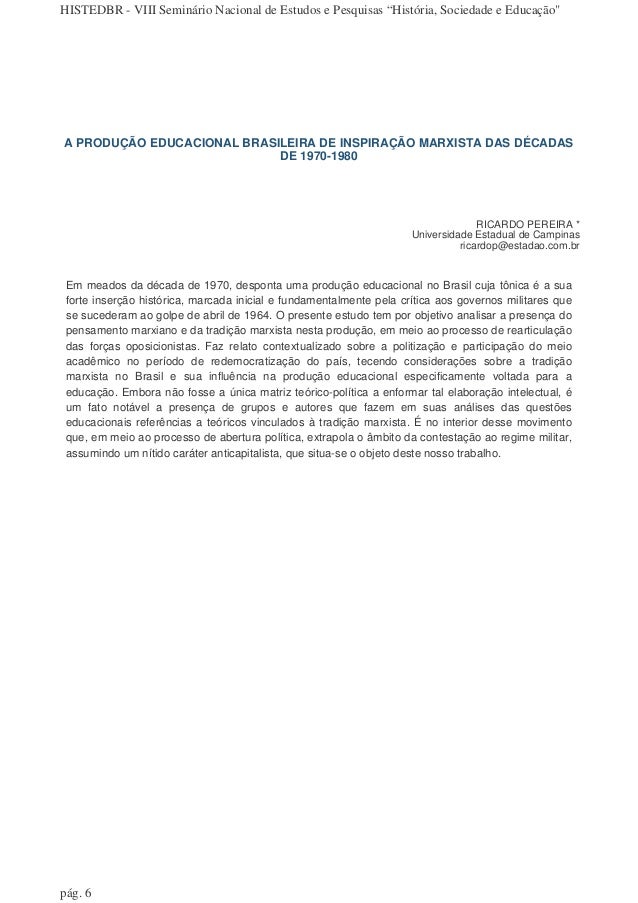 Artigo pedagogia