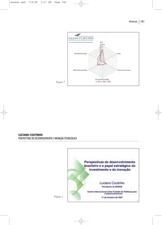 anexos.qxd    7/9/09     3:37 PM      Page 181




                                                              Anexos   181




                                       Figura 7




     LUCIANO COUTINHO
     PERSPECTIVAS DO DESENVOLVIMENTO E INOVAÇÃO TECNOLÓGICA




                                      Figura 1
 