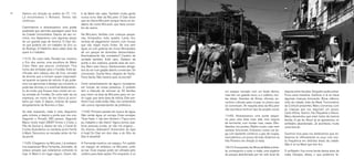 48 49
um espaço cercado com um bode dentro,
mas tem um grande muro, e o coletivo, mui-
tas ideias. Sessões de filmes, oficinas, en-
contros culturais para ocupar os jovens que
só conversam. Ali naquela área da McLaren
não acontece nenhum tipo de projeto social.
11h55. Atravessamos uma ponte peque-
na para uma área mais alta, mas segura
de enchente, com muitas ruas, casas. Alto-
falantes nos postes. Rádios locais, mas nem
sempre funcionam. Entramos numa rua lar-
ga com bastante comércio. Lojas de roupas,
mercadinhos, um pouco de tudo. Estamos na
Vila Pinheiro em direção à mata.
12h10. À esquerda, bar Brisa da Mata; à direi-
ta, começamos a subir a mata, uma espécie
de parque abandonado por ter sido local de
disputa entre facções. Ninguém podia entrar.
Ficou essa memória. Subimos e lá só havia
algumas crianças brincando. Brisa, silêncio,
vista da cidade, vista da Maré. Funcionários
da Comlurb presentes. Manu conversou com
as crianças que nos seguiram um pouco:
Carla Vitória, Yasmin, Yan, Riquelme e Alison.
Manu desvendou que eram todos da mesma
família. O pai do Alison já se apresentou no
anfiteatro abandonado. Já aconteceu muita
coisa boa ali.
Ouvimos tiros para nos lembrarmos que es-
távamos lá. Ultimamente os ouço com mui-
ta frequência em distintas áreas da cidade.
Não é só na Maré que tem tiro.
O anfiteatro fica numa borda dessa área da
mata. Desejos, ideias, o que podemos fa-
é da Maré não sabe. Também muita gente
nunca ouviu falar da McLaren. O Davi disse
que se chama McLaren porque havia um es-
taleiro de nome McLaren, que fazia conser-
tos de navios.
Na McLaren, famílias com crianças peque-
nas, brinquedos, bola, quadra. Lama, lixo,
certeza de alagamento mesmo com chuvas
que não sejam muito fortes. Se vive sem
água, só com goteiras de chuva. Brinquedos
de um parque de diversões desmontados.
Eventualmente são montados? Cavalos de
verdade também. Está calor. Debaixo da
ponte e dos viadutos, grande área de som-
bra. Bem mais fresco. Adolescentes abriga-
dos do sol num galpão aberto conversam. Só
conversam. Quinta-feira, véspera de Sexta-
Feira Santa. Não haveria aula na escola?
Certo estranhamento de alguns moradores
em função da nossa presença. O prefeito
tem a intenção de remover as 40 famílias
que vivem na área da McLaren para um ou-
tro lugar, que seria área de milícia. Eles pre-
ferem ficar onde estão. Não, nós certamente
não somos representantes da prefeitura.
11h30. Primeira parada em busca de água.
Não vende água, só cerveja. Onze cervejas.
“Quer fiado + não tem dinheiro / Faça como
eu, trabalhe o dia inteiro” Agora somos qua-
torze pessoas juntas, se não me engano…
Ou éramos dezesseis? Aniversário do Ique
é hoje! Do Davi em dois dias, e do filho do
Davi é amanhã!
A Fernanda mostrou um espaço. Foi cedido
um espaço ali embaixo, na McLaren, junto
ao bar. Esse espaço pode ser utilizado pelo
coletivo para fazer ações. Por enquanto, é só
Saímos em direção ao prédio do CT. 11h.
Lá encontramos o Romano, Tereza não
continuou.
Caminhamos e atravessamos uma grade
quebrada que permitia passagem para fora
da Cidade Universitária. Depois de dez mi-
nutos, nos deparamos com algumas peças
de um grande jogo de dominó. O Davi dis-
se que poderia ser um trabalho do Eric ou
do Rodrigo. O Naldinho deve saber dizer de
quem é o trabalho.
11h15. Do outro lado, Ronald nos mostrou
o Exu dos ventos, uma escultura do Mário
Cravo Neto que poucos conheciam. Fica
numa das entradas para o Fundão. Está da-
nificada, sem cabeça, alvo de tiros, cercada
de árvores que a tornam quase imperceptí-
vel quando se passa de veículo. A pé, pude-
mos nos aproximar e desejar seu conserto, a
poda das árvores, e o eventual deslocamen-
to, de modo que ficasse mais visível, em ou-
tra entrada do Fundão. Do outro lado da via
expressa, um morro de lixo tóxico já enco-
berto por mato. E depois, notícias de quase
atropelamento de Romano e Davi.
Ao lado esquerdo, mata à vista. Seguimos
pela ciclovia, e depois a ponte que nos une.
Segundo o Ronald: 280 passos. Segundo
Manu: muito mais! 2800? Vimos o Cristo, o
Pão de Açúcar e, abaixo de nós, o Canal do
Cunha. Guardamos os celulares já em frente
à Maré. Descemos as escadas antes do fim
da ponte.
11h25. Chegamos na McLaren. Lá embaixo
nos esperavam Bira, Fernanda, Josinaldo. Já
estava avisado que estaríamos entrando lá
hoje. A Maré é um lugar seguro. Quem não
 