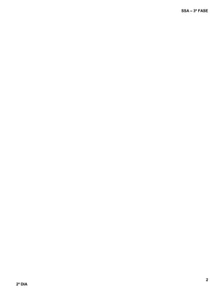 SSA – 3ª FASE
2
2º DIA
 
