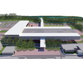 Fig. 77 - Perspectiva geral a partir do acesso à passarela
 