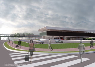 Fig. 78 - Cruzamento entre a Av. Antônio Mariosa
e a nova rua de acesso - nível 816,50
 