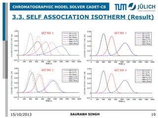 19SAURABH SINGH15/10/2013
CHROMATOGRAPHIC MODEL SOLVER CADET-CS
3.3. SELF ASSOCIATION ISOTHERM (Result)
 
