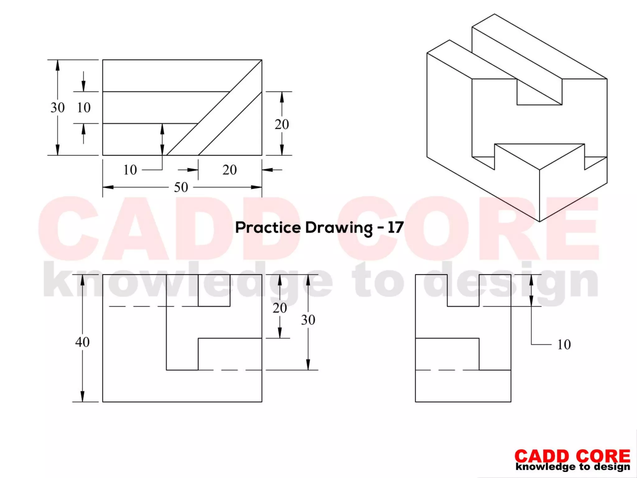 CAD Exercise Drawing | PDF