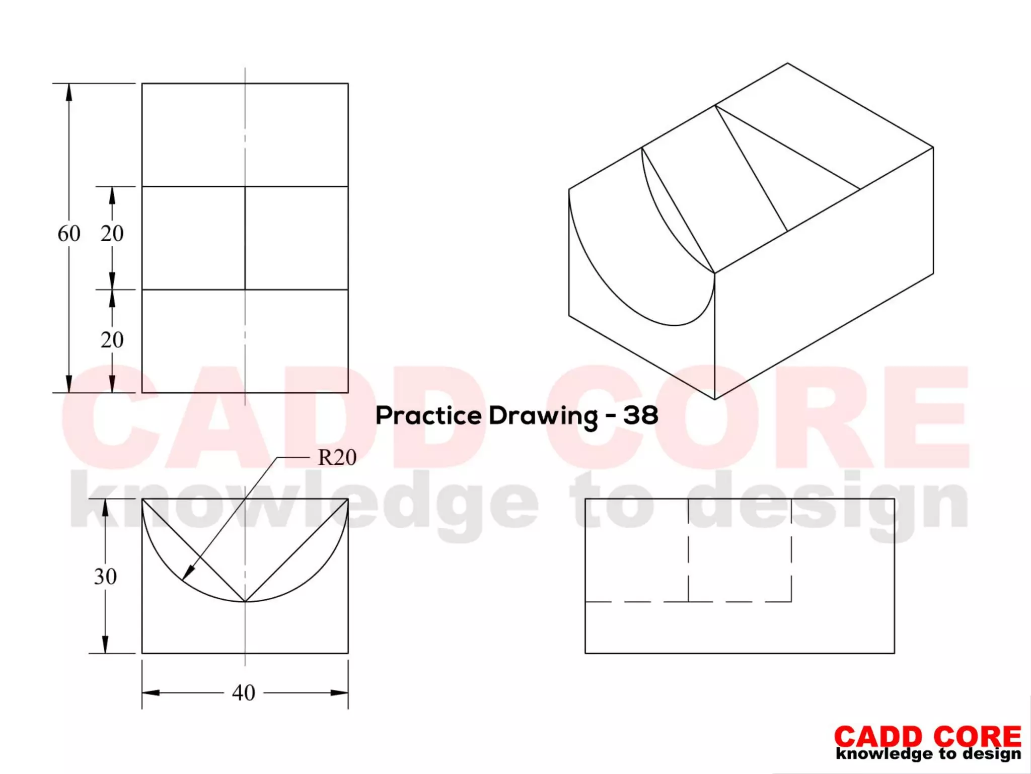CAD Exercise Drawing | PDF