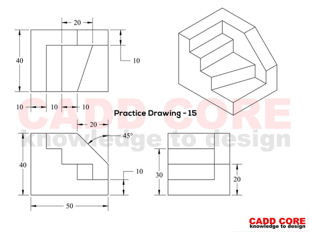CAD Exercise Drawing | PDF