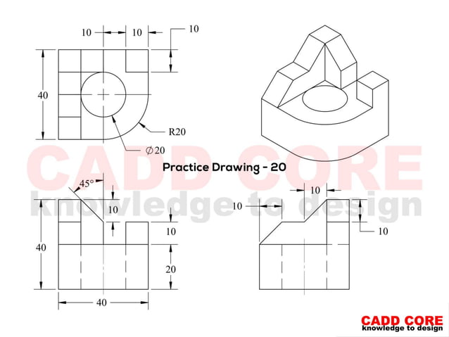 CAD Exercise Drawing | PDF