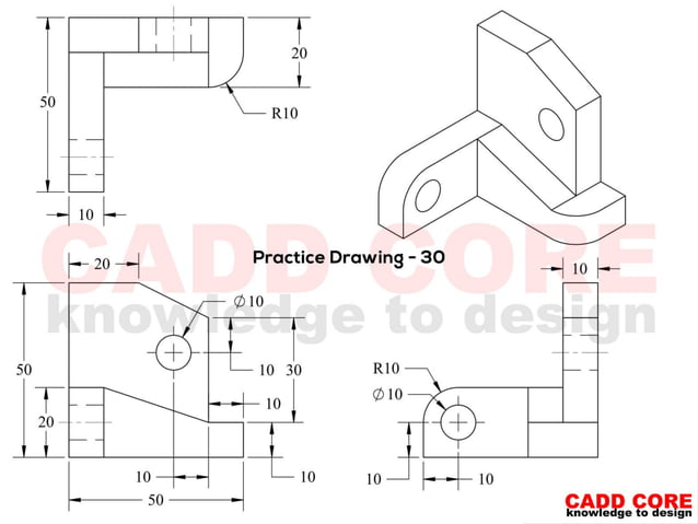 CAD Exercise Drawing | PDF
