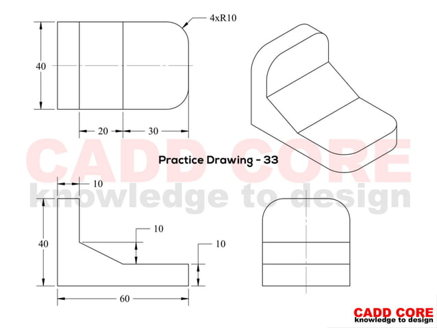 CAD Exercise Drawing | PDF