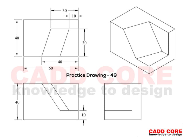 CAD Exercise Drawing | PDF