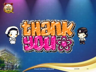 13/10/59 132POLICE NURSING COLLEGE
Post operation EKG show tachycardia with Heart Block (HR 90-104
bpm) control BP and HR by Adrenaline ⓥ drip rate 2 ml/hr. Dobutamine (1:1)
ⓥ drip rate 2 ml/hr. and Dopamine (1:1) ⓥ drip rate 2 ml/hr. Monitor ABP
108-124/52-68 mmHg. monitor CVP 2 – 4 mmHg. On IV fluid เป็น 5% D/N/5
1,000 ml. ⓥ drip rate 60 ml/hr. and Voluven via triple lumen มีแผลผ่าตัดบริเวณ
Sternum ปิด Form dressing ไว้ แผลไม่มี discharge ซึม มีขดลวดสาหรับต่อ temporary
pacemaker setting VVI mode Rate 50 Ventricle output 20 Sens 1.5 เพราะช่วงที่
เกิด Heart block ABP drop ลง HR 46 bpm. ABP 90/38 mmHg นอกจากนี้ยังมี
CHEST TUBE DRAIN 2 เส้น จากแผล Sternotomy ต่อลงขวดต่อใต้น้าแบบสองขวด คุม
pressure ด้วย thoracic suction 15 cmH2O Exudate เป็นเลือด no active bleed ข้าง
ซ้ายออกมา 160 ml. ซ้าย 40 ml. Retained foley’s catheter urine flow ดี สีเหลืองใส
ไม่มีตะกอน
ยาที่ผู้ป่วยได้รับ
• Ceftriazone 2 gm ⓥ OD.
• Cloxacillin 1 gm ⓥ sig 8 hr.
• Paracetamol 500 mg. 2 tab. ☉ prn. sig. 4-6 hr.
• Activan 0.5 mg. 1 tab. ☉ hs.
• Flumucil 200 mg. 1 x 4☉pc.
 