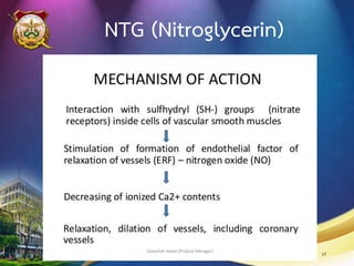 NTG (Nitroglycerin)
13/10/59POLICE NURSING COLLEGE 17
 