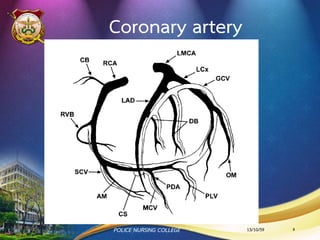 Coronary artery
13/10/59POLICE NURSING COLLEGE 8
 