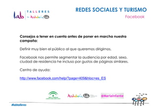 Gestionar redes sociales en turismo. Andalucia Lab Talleres