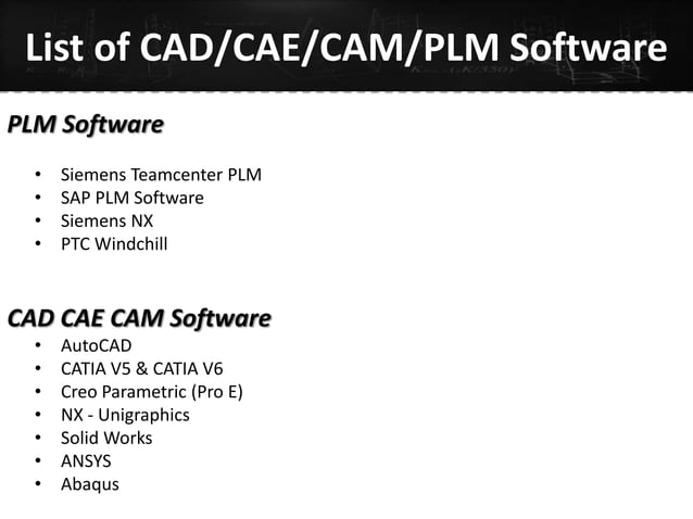 CAD CAE CAM Lecture | PPTX | Business | Business and Finance