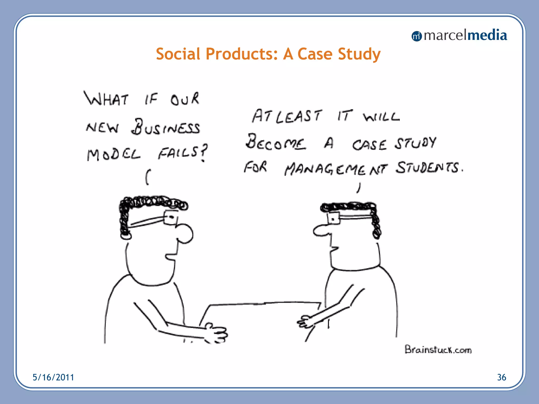 Social Products: A Case Study




5/16/2011                                   36
 