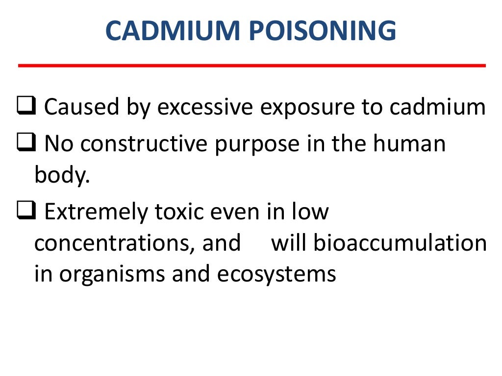 Cadmium toxicity