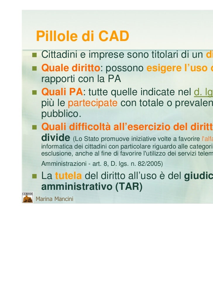 CAD Il nuovo Codice dell'Amministrazione Digitale
