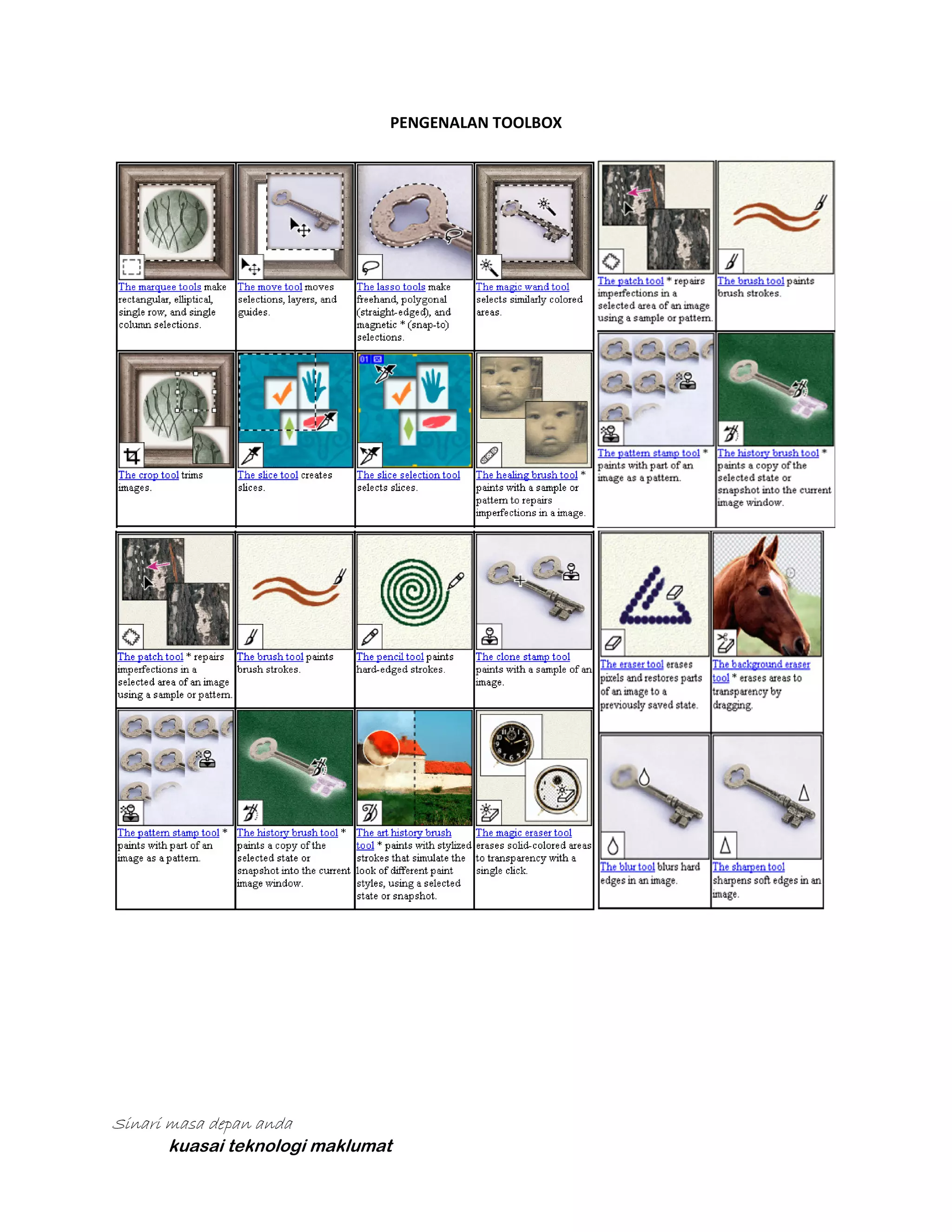 PENGENALAN TOOLBOX

Sinari masa depan anda
kuasai teknologi maklumat

 