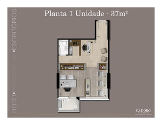 Planta 1 Unidade - 37m²
 