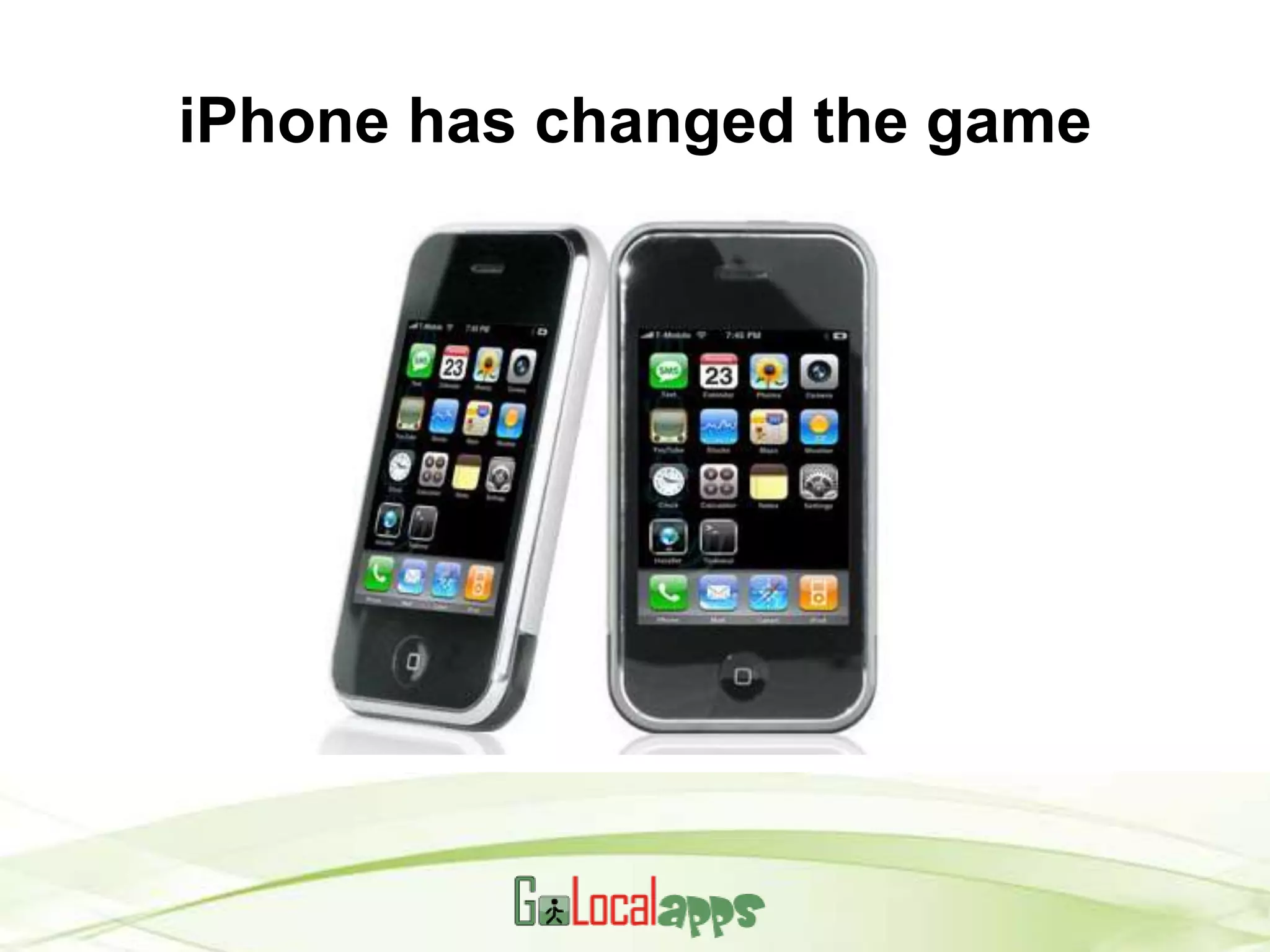 iPhone has changed the game
 